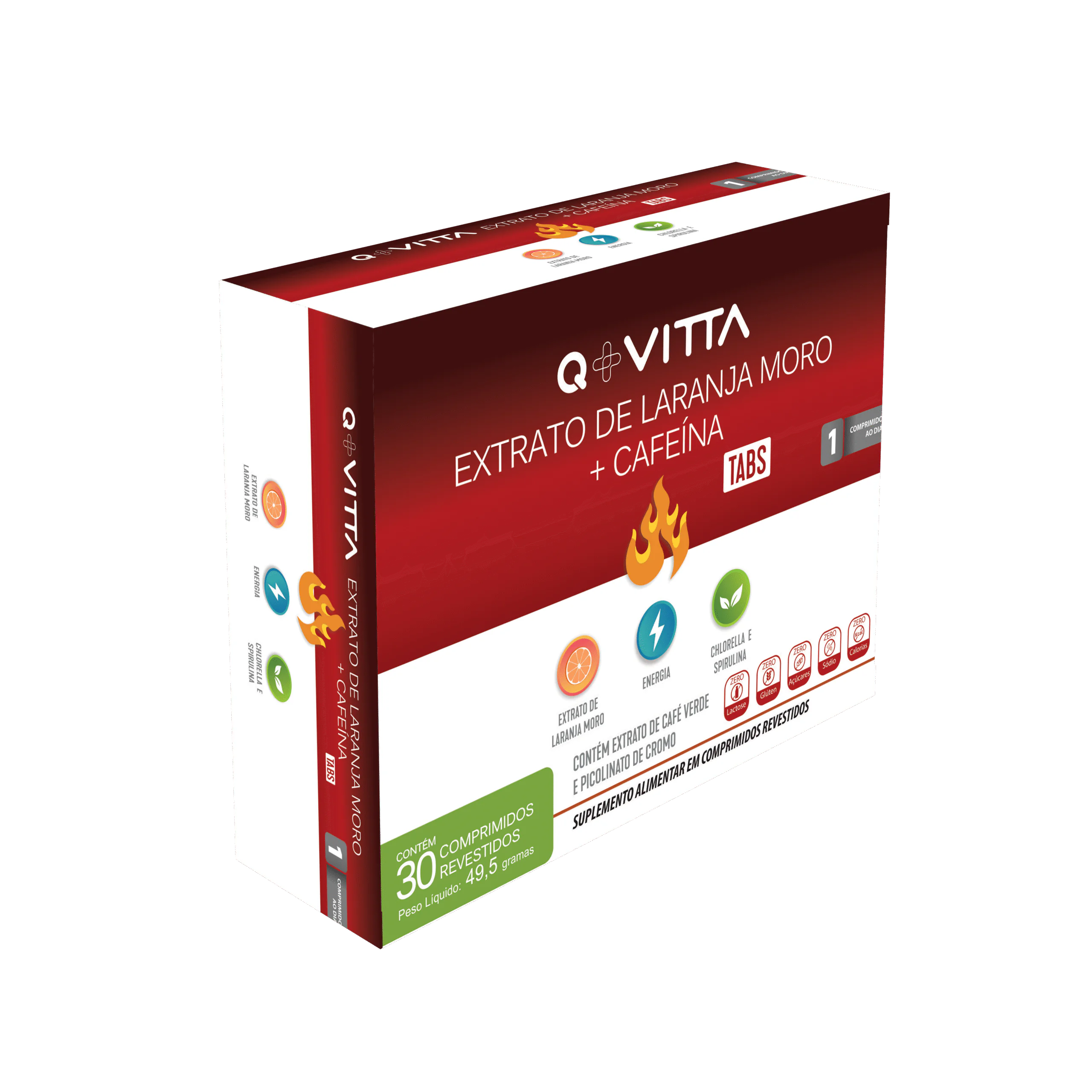 Q+VITTA - EXTRATO DE LARANJA MORO E CAFEÍNA - SEM FUNDO